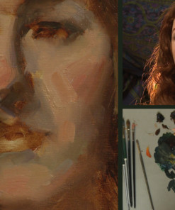 Bryce Liston oil painting backlit portrait