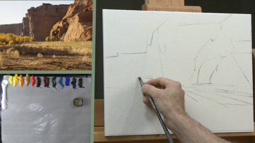 Mitch Baird oil painting desert landscape