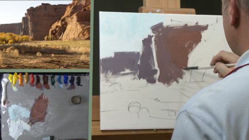 Mitch Baird oil painting desert landscape