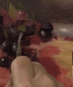 Elizabeth Robbins oil painting grapes